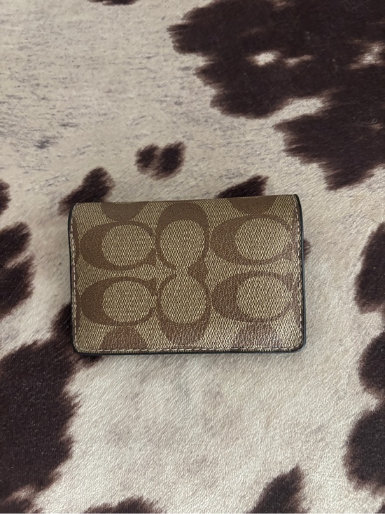 Coach Accessories - Coach Brown Signature Card Holder with 'C' Pattern